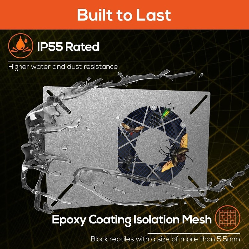 High-Performance Ventilation Fan with Isolation Mesh for Crawls & Garages gallery