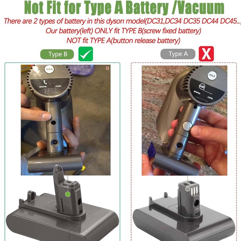 DC34 Type B 22.2V Battery for Dyson DC30 DC31 DC35 DC44 DC45 DC56 917083 2.5AH gallery