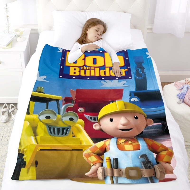 Bob the Builder Flannel Blanket Bed Sofa Couch Throw Birthday Gift for Kids gallery