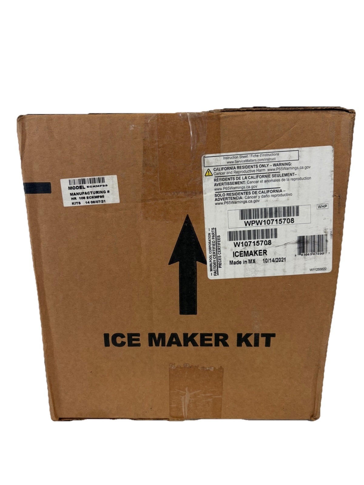 OEM W10715708 Whirlpool Refrigerator Ice Maker Bucket and Valve gallery