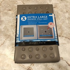 SlipX Solutions Solid Tan Extra Large Shower Stall Mat 27″ x 27” New
