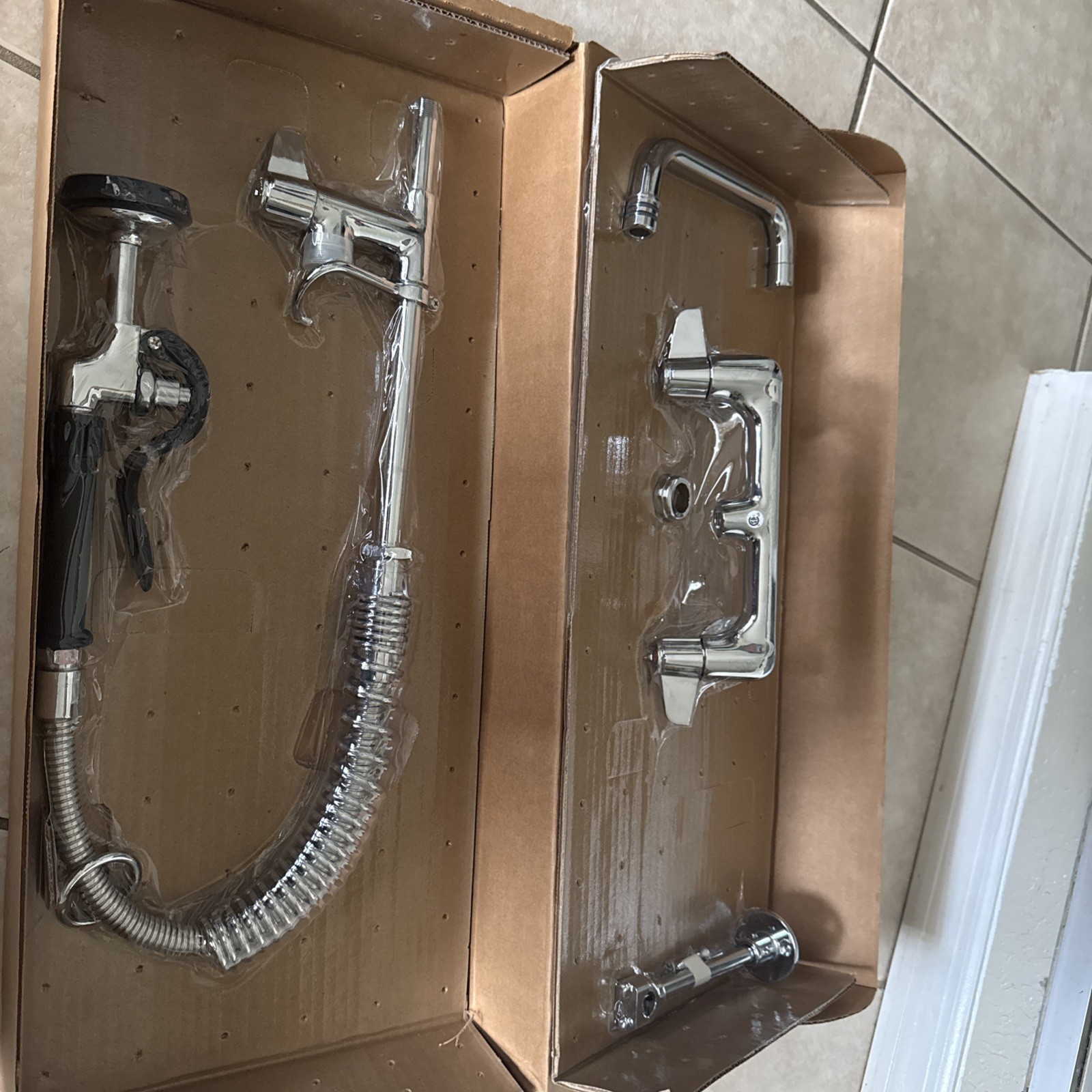 Equip By T&S Wall Mounted Dual Temp Pre Rinse Faucet w/ 24” Hose gallery