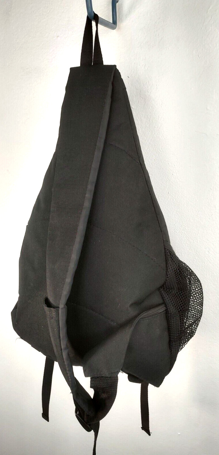 Bacardi Black Backpack Single Strap Side Opening 2 Zipper Storage Back pack 4