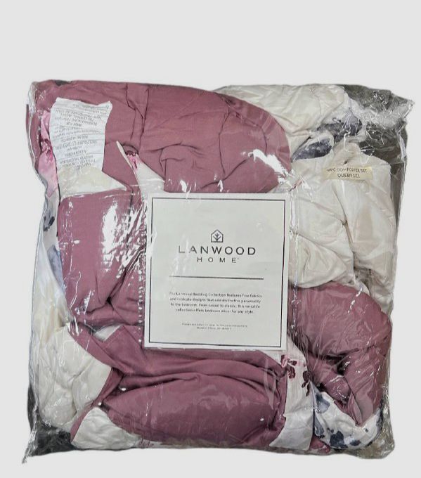 LANWOOD, Home Purple Gray Monica. Queen Bedding Comforter 8 Pc. Set gallery