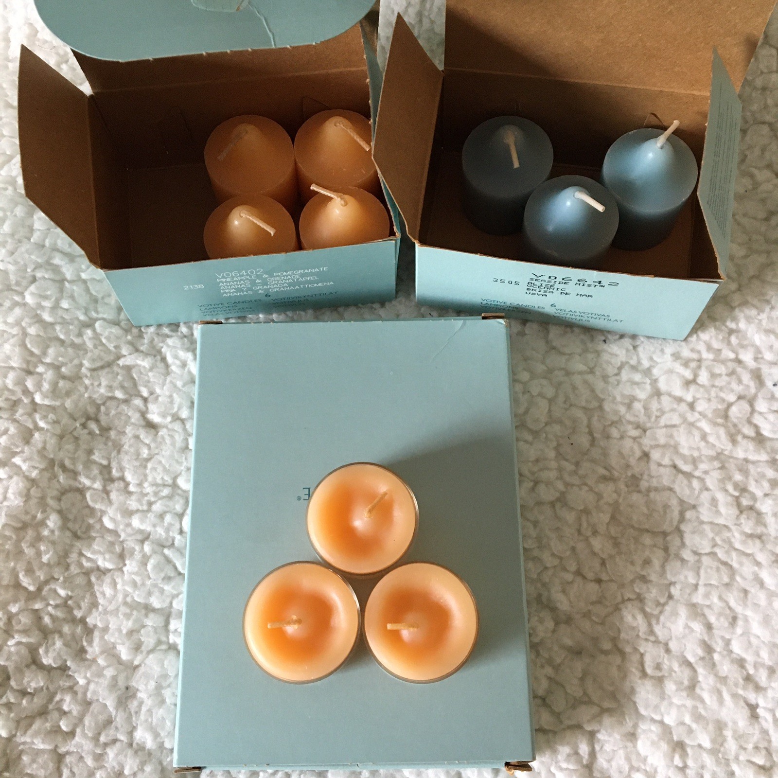 PartyLite Mixed Lot Votive & Tealight Pineapple and Pomegranate Seaside Mist New gallery