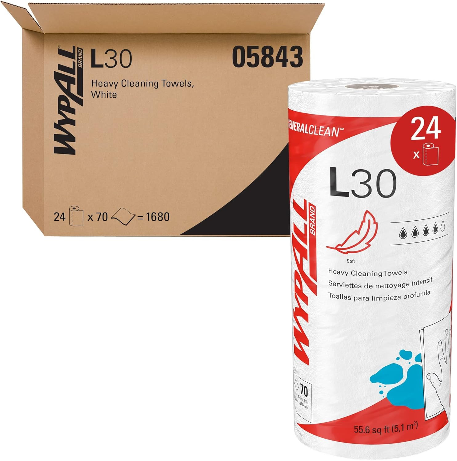 Generalclean L30 Cloths Heavy Duty Cleaning Wipes (05843), Strong and Soft Bulk gallery