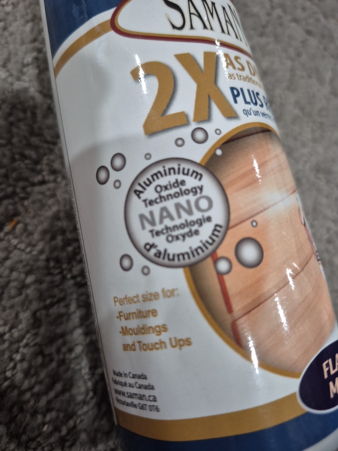Saman Waterbased Flat Varnish 2x Durable Spray Protects Decorative Surfaces A8 gallery