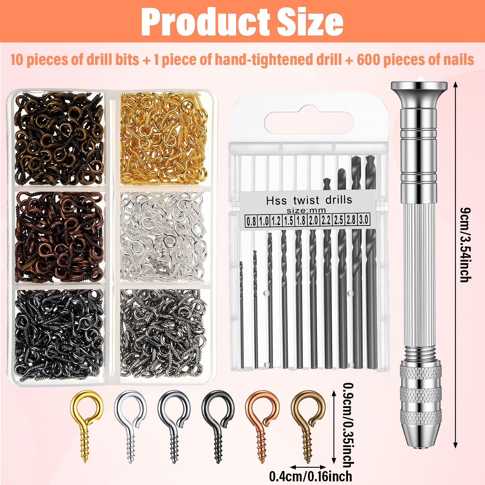 Hand Drill Set for Resin Crafts, Pin Vise Jewelry Making Kit Manual Hand Dril... gallery