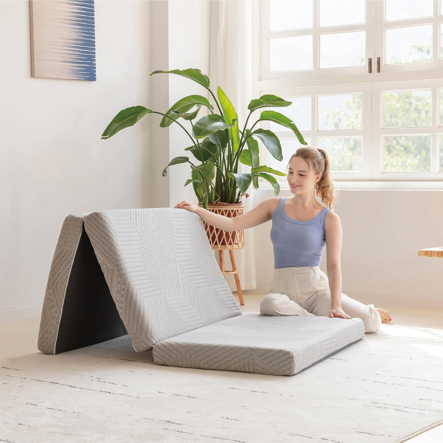 Foldable Mattresses Tri-Fold Gel Memory Foam Twin Queen King Choose Your Size gallery