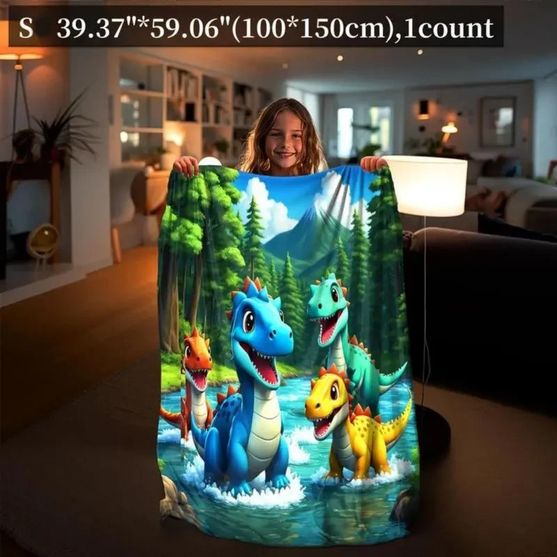 Dinosaur Pattern Blanket Soft Comfortable Warm Throw boys gift all season gallery