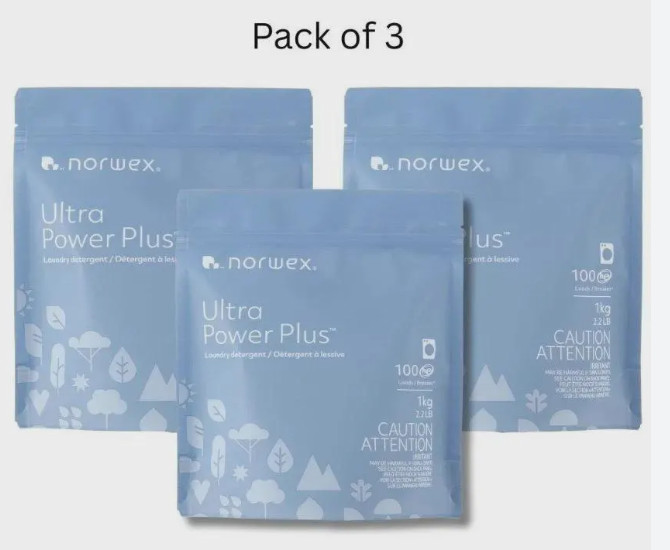 Norwex Ultra Power Plus Laundry Detergent, Pack of 3 - 2.2lb/ea Free Shipping gallery