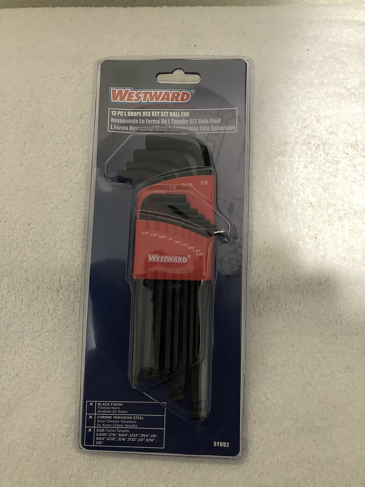 13 PIECE L SHAPE HEX KEY SET BALL END WESTWARD NEW BLACK gallery