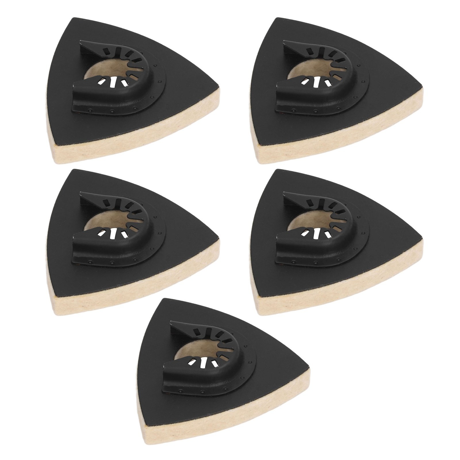 5PCS Wool Polishing Pad With Base Triangular Felt Buffing Pad For Oscillating gallery