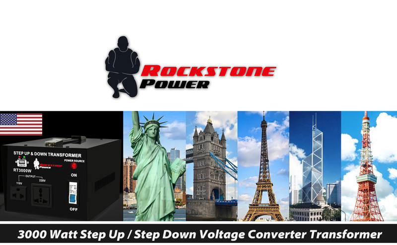 ROCKSTONE POWER 3000W Step Up/Down Voltage Converter Transformer 110V/220V gallery
