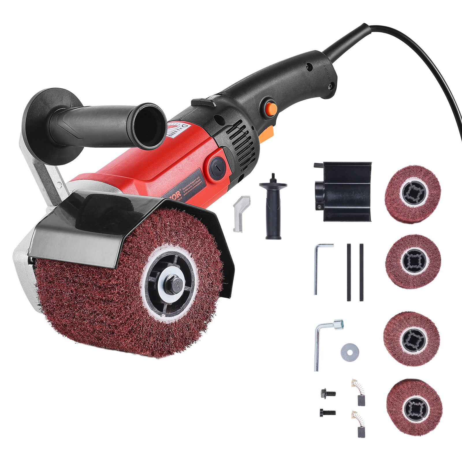 VEVOR Burnishing Polishing Machine 1200W 6-Speed Electric Metal Polisher 4 Wheel gallery