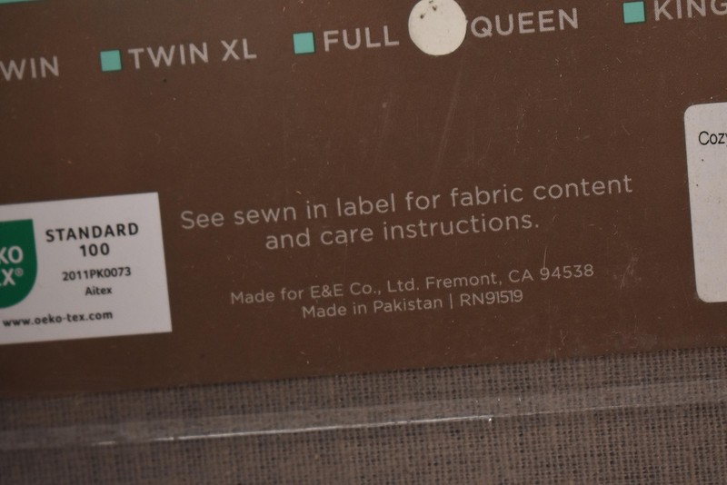 True North Queen Sheet Set Grey Solid Cozy Cotton OEKO-TEX Bedding Adults New gallery