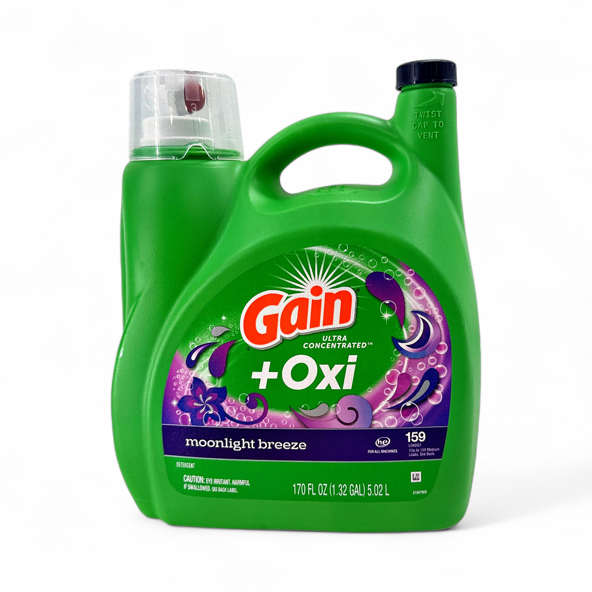 Gain + Oxi Liquid Laundry Detergent Moonlight Breeze 159 Loads, 170 fl oz gallery
