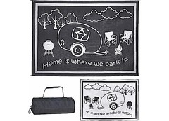 Ming’s Mark Stylish Camping RH8111 8′ x 11′ RV Home Mat – Black/White
