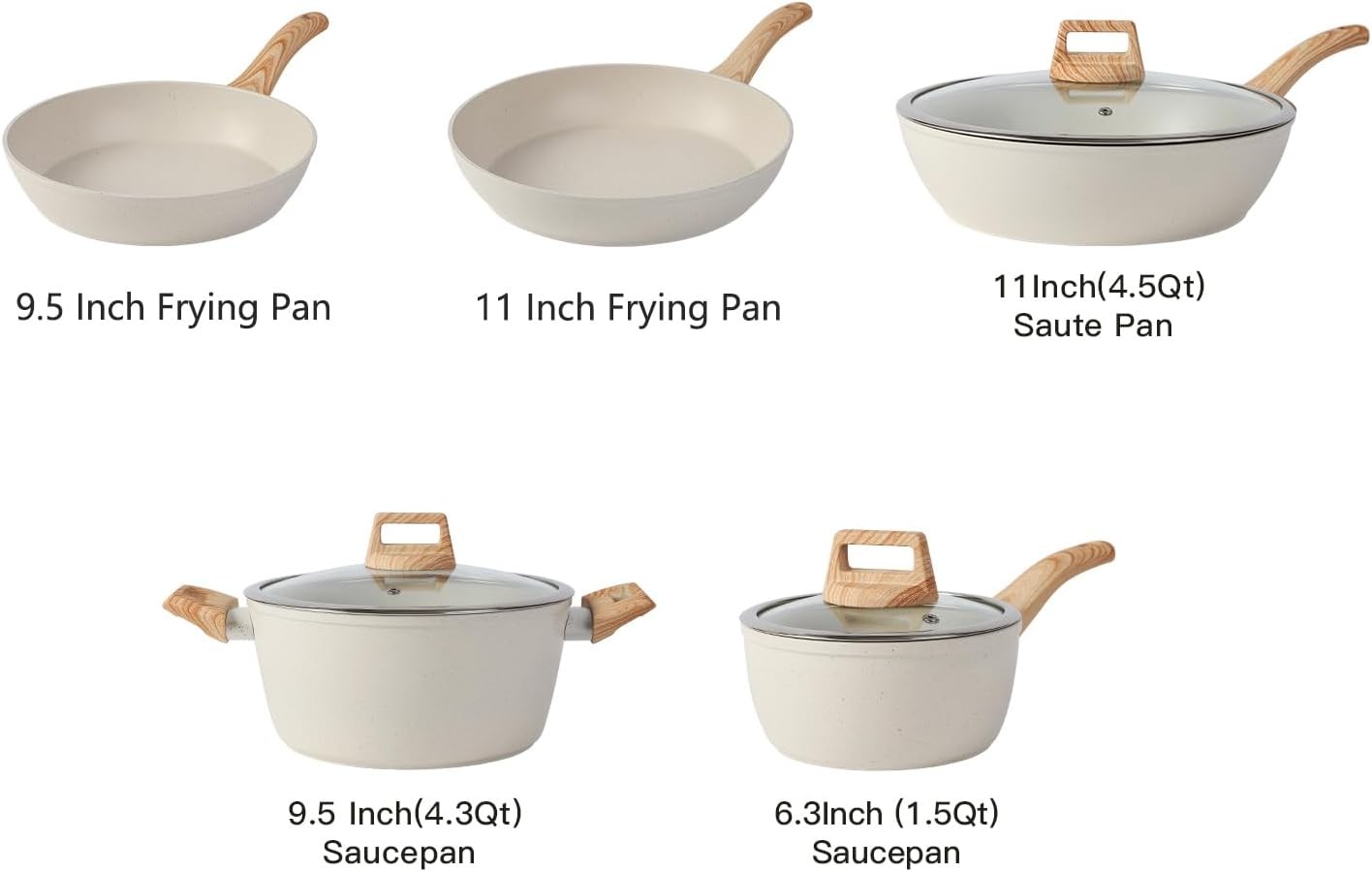 16PCS Pots and Pans Set Non Stick Cookware Set Nonstick with Cooking Set gallery