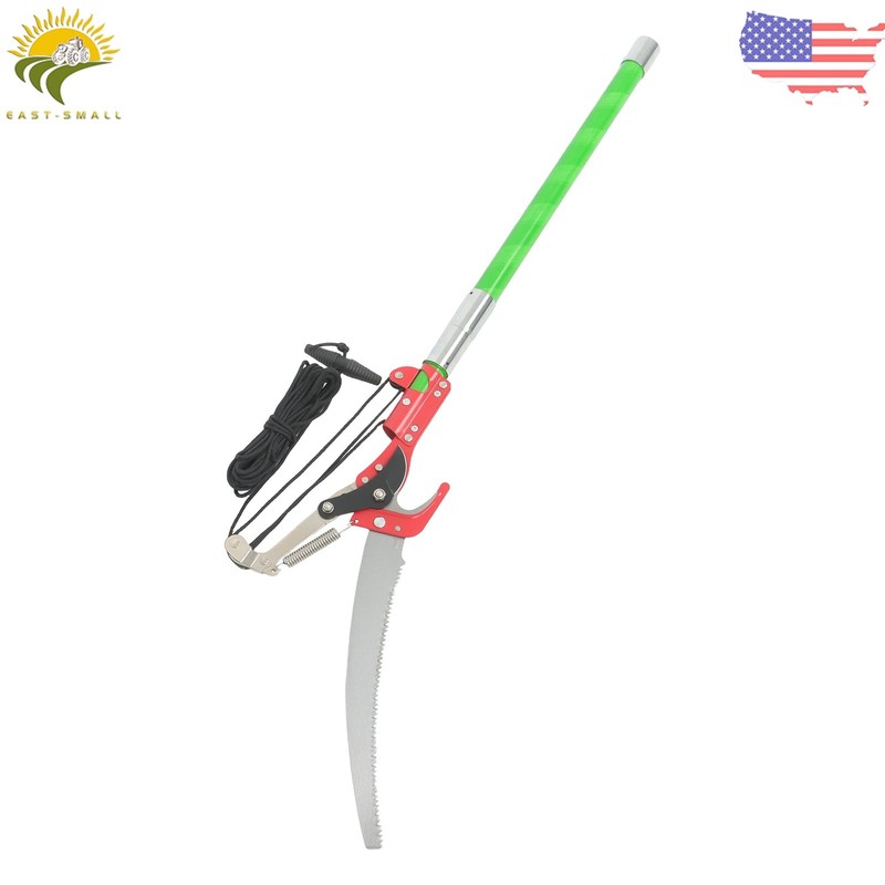 8-Section Telescoping Pole Saw Pruner 27ft Green Heavy-Duty Trimmer & Saw Head gallery