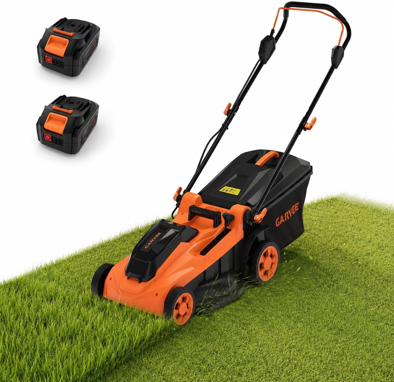 Cordless Lawn Mower 17-Inch Battery Powered Push Mower 2-in-1 Walk-Behind Mower gallery