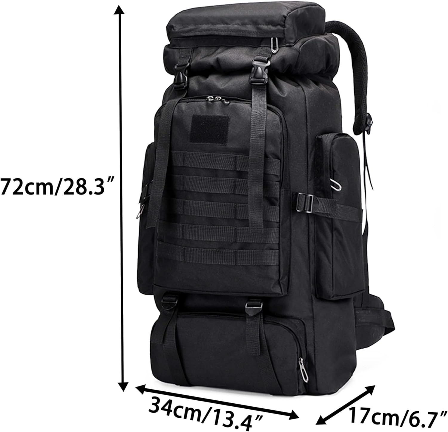 Lightweight 80L Tactical Hiking Bag with Multiple Pockets & Waterproof Design 5