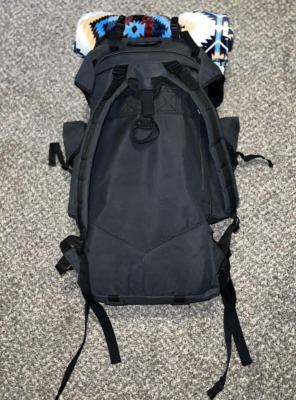 Multi-use Pack Black Hiking Backpack L/XL - Adjustable - 6 pockets - Vinyl PVC 2