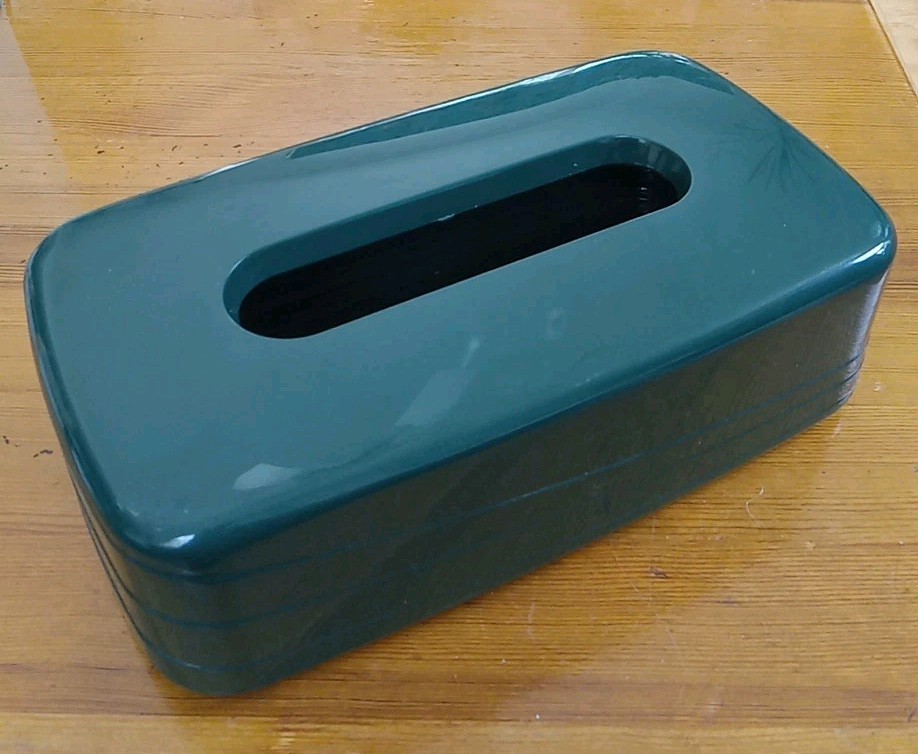 Full Size Hunter Green Rectangluar Tissue Box Cover Holder Dispenser Corona gallery