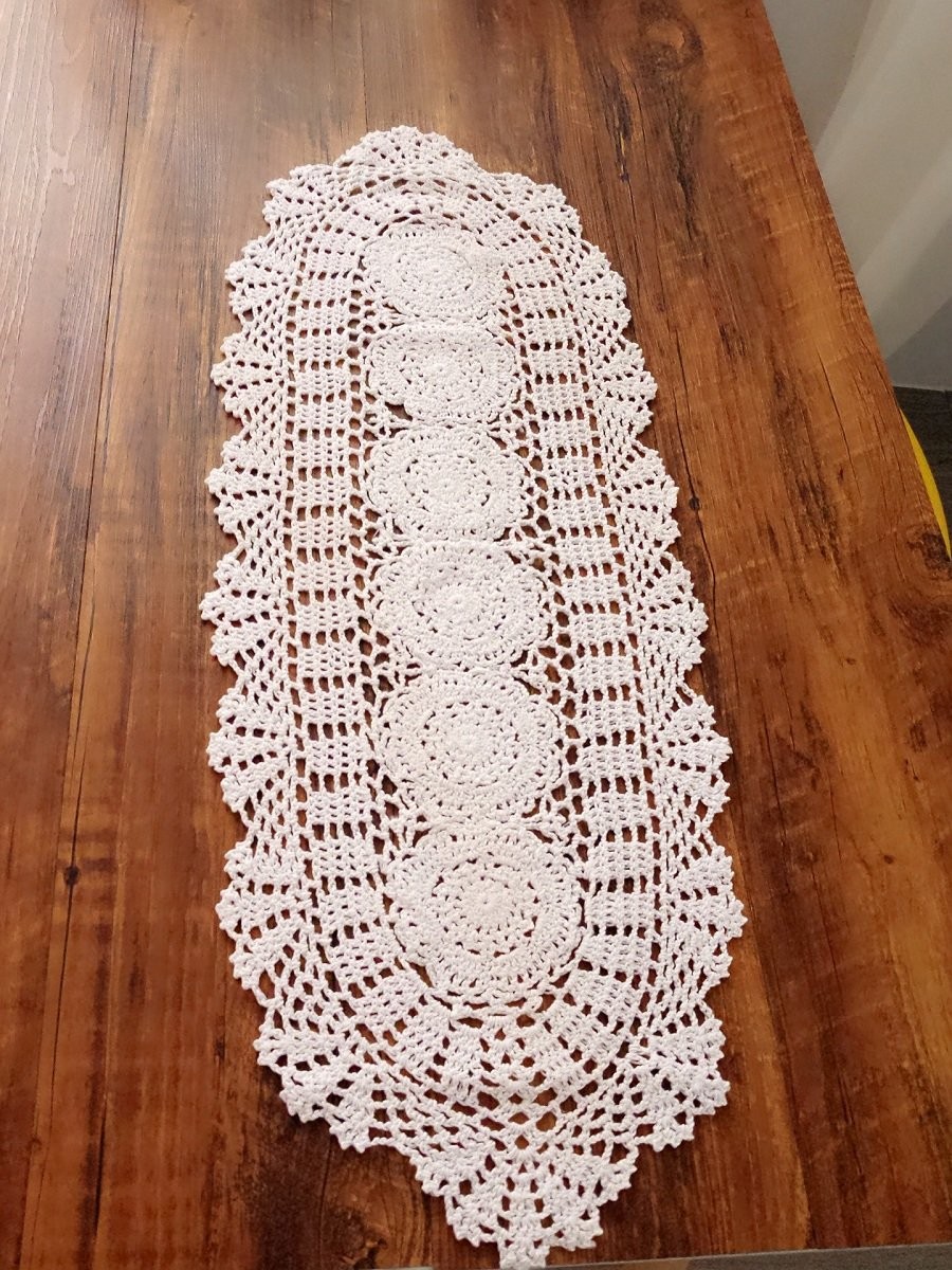 Cotton Handmade Crochet lace Table Runners Oval Tablecloth Doilies Doily Tabl... gallery