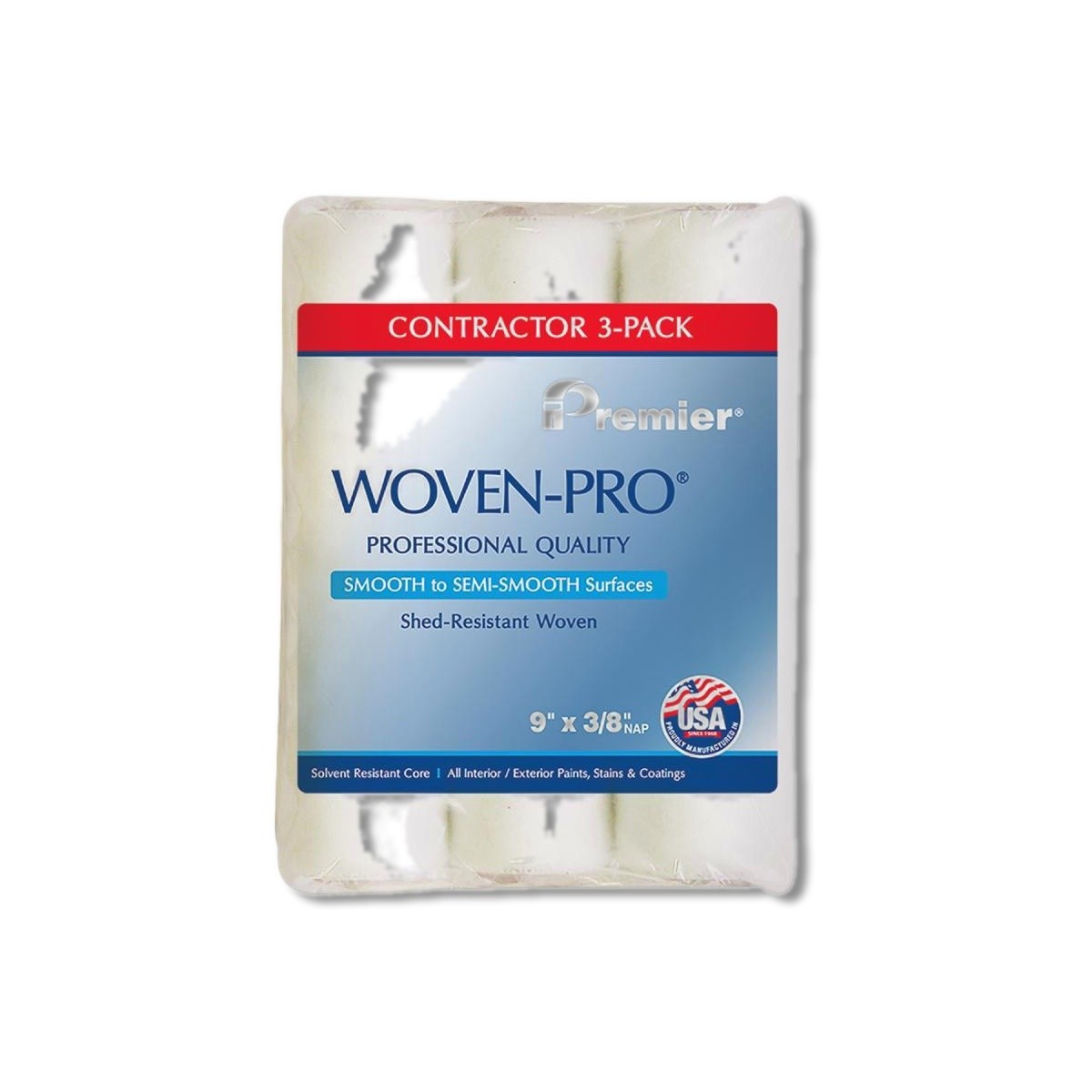 Premier Woven-Pro Polyester 9 in X 3/8 in Paint Roller Cover 3 pk 3LF38 gallery