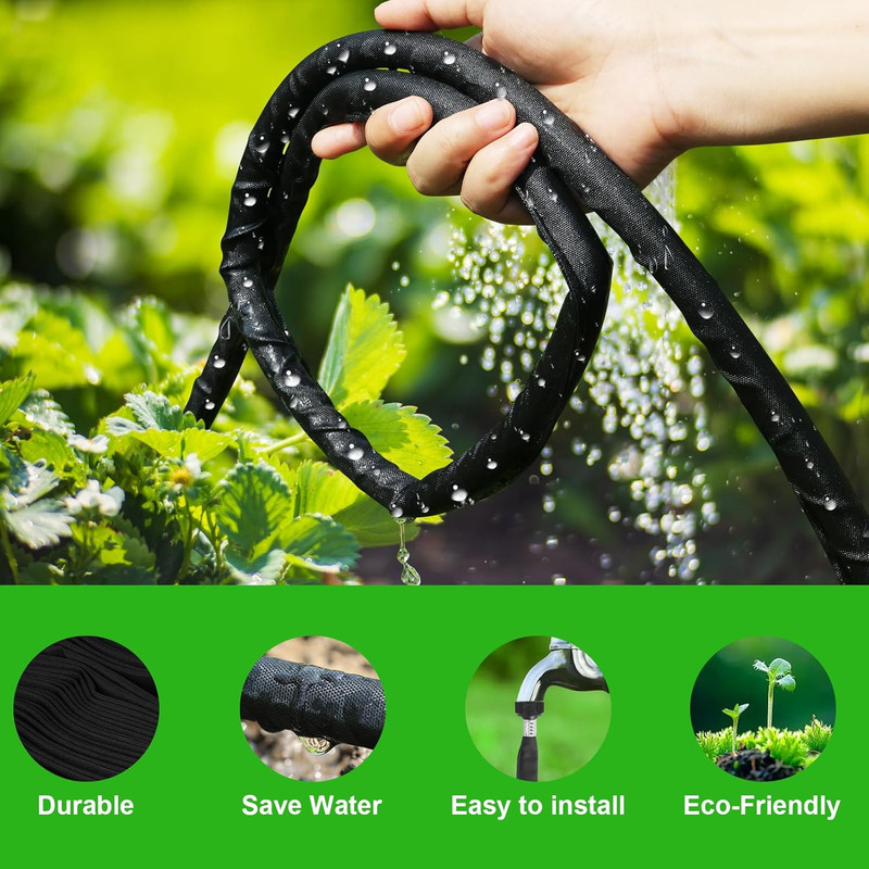 Flat Soaker Hose 15FT for Efficient Watering Tree - Durable Double Layer Design gallery