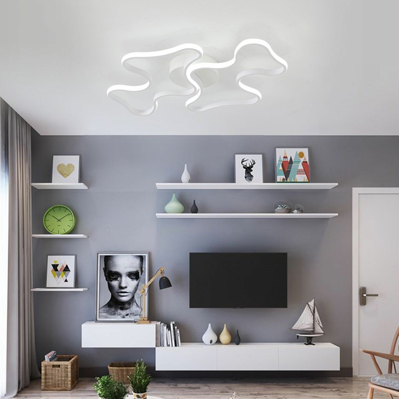 Ceiling Light Modern Cloud Style Flush Mounted LED Lamp for Indoor Decoration US gallery