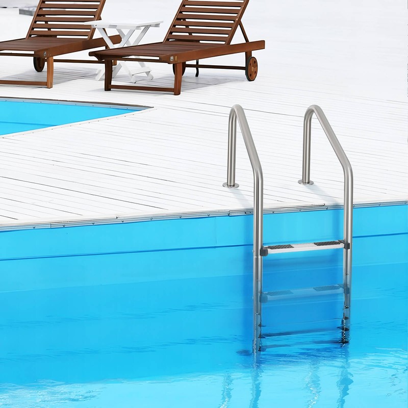 4-Step Pool Entry & Exit Ladder with Stainless Steel Frame for Swimming Pool gallery