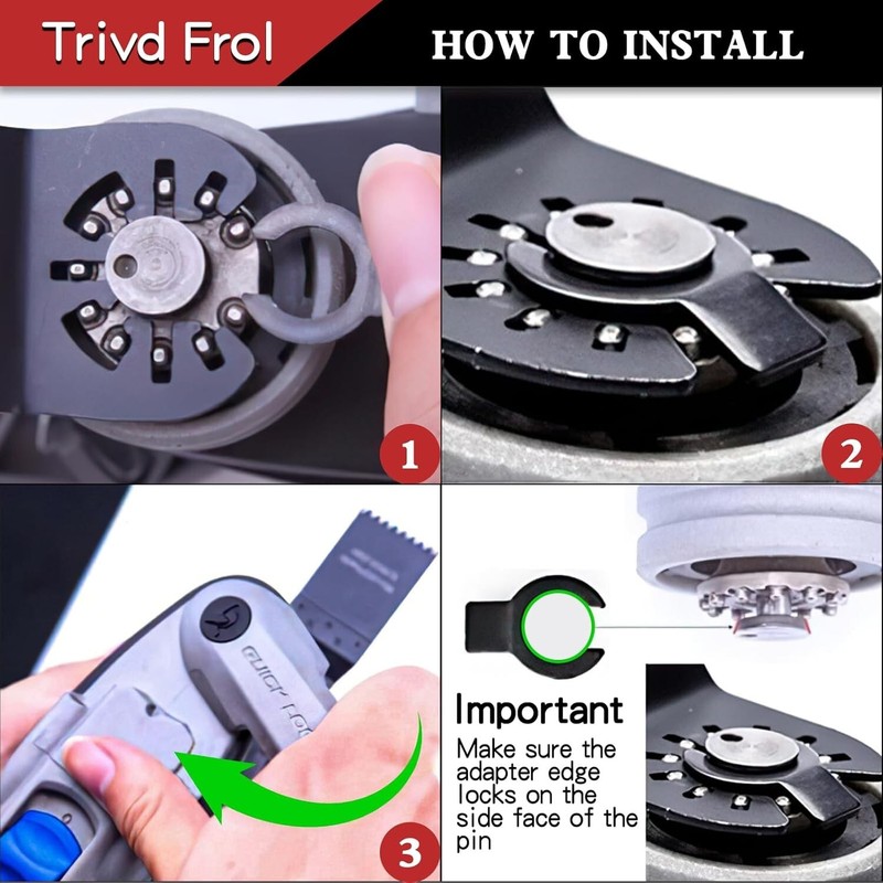 6 Pcs Extra Long Oscillating Tool Blades, Bi-Metal Curved Edge Multitool Blad... gallery