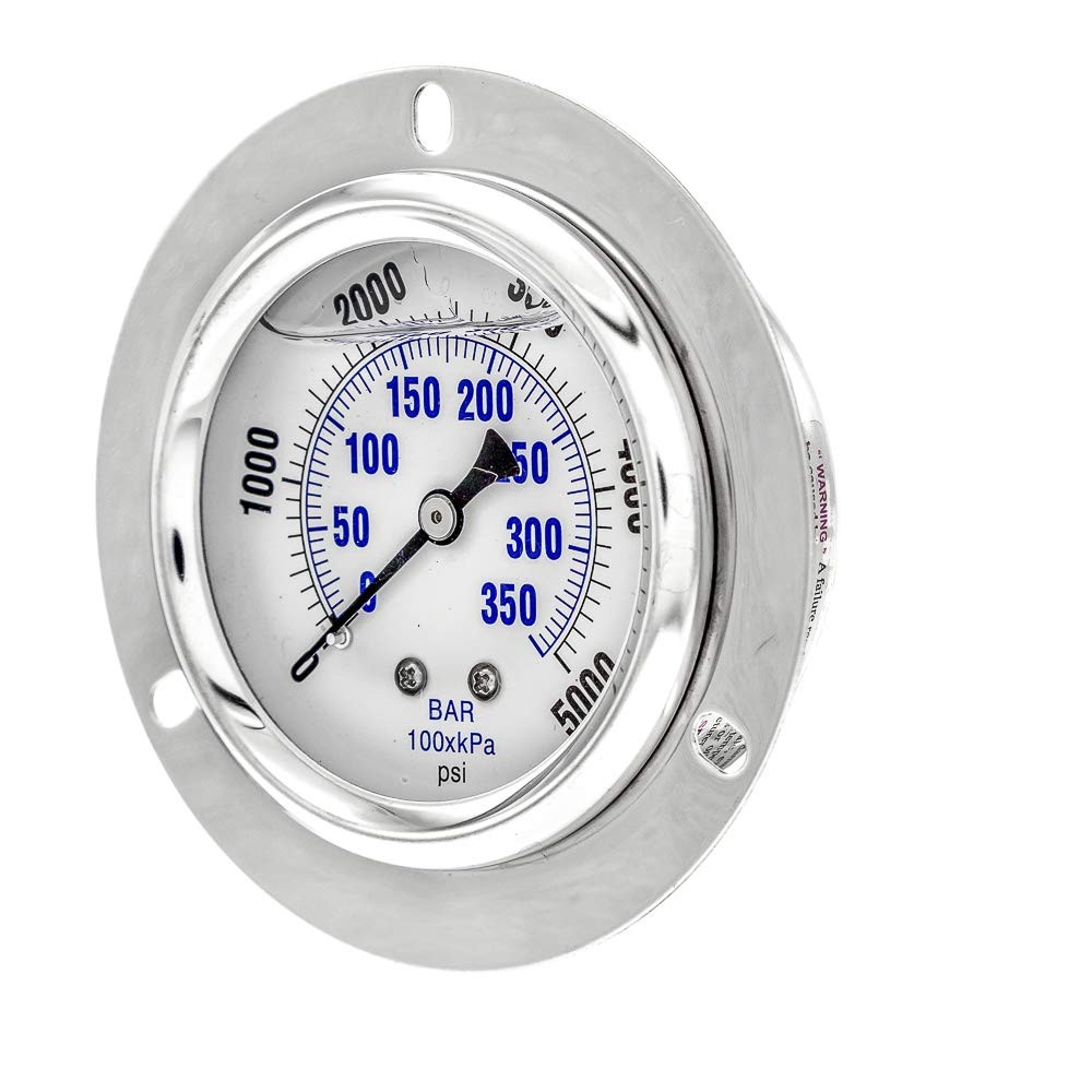 PRO-204L-254R Panel Mount Front Flanged Glycerin Filled 0 - 5,000 PSI gallery