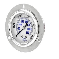PRO-204L-254R Panel Mount Front Flanged Glycerin Filled 0 – 5,000 PSI