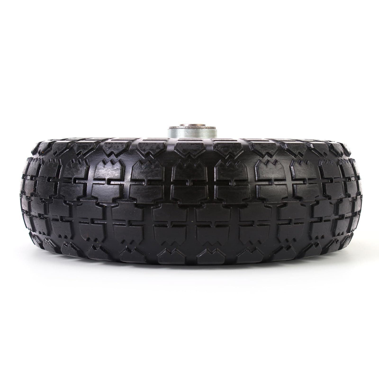 (2 Pack) 10 Inch Solid Polyurethane Tire 4.10/3.50-4 Tire, 10 Flat Free Wheels w gallery