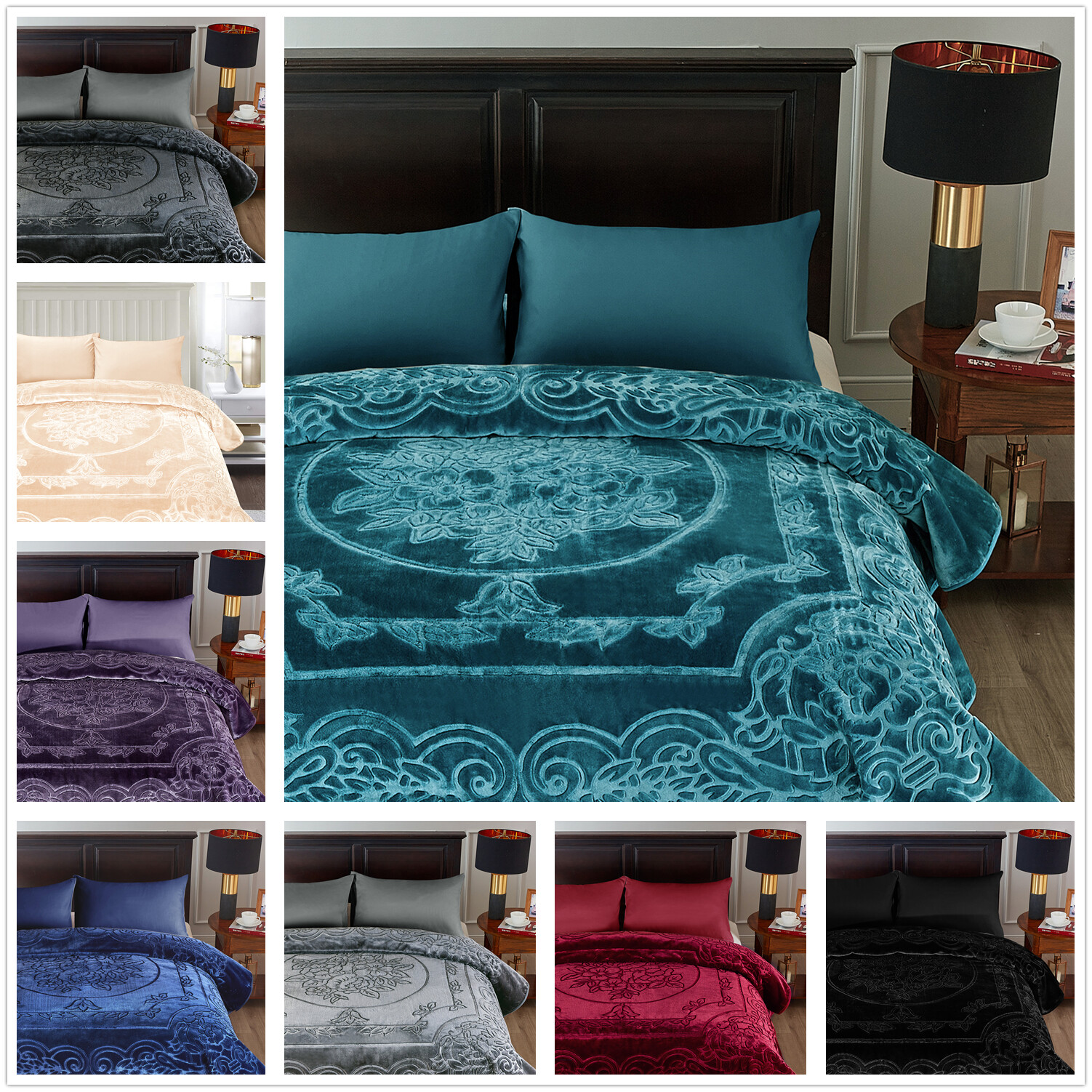 Silky Queen King Size Blanket Soft Reversible Korean Mink Blanket for All Season gallery