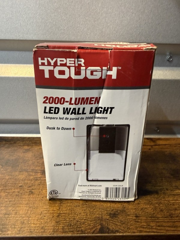 Hyper Tough Direct Wire Pak Light with Clear Lens Cover, Dusk to Dawn, Black gallery