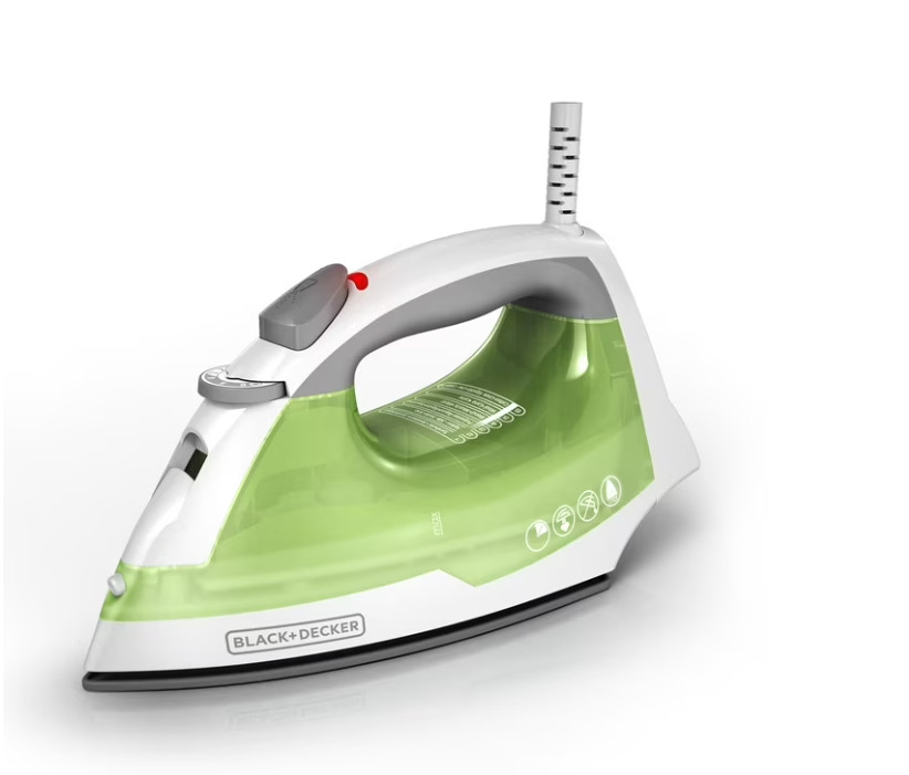 Black+Decker Easy Smart Steam Iron for Clothes Auto Shut-Off & Anti-Drip Green gallery