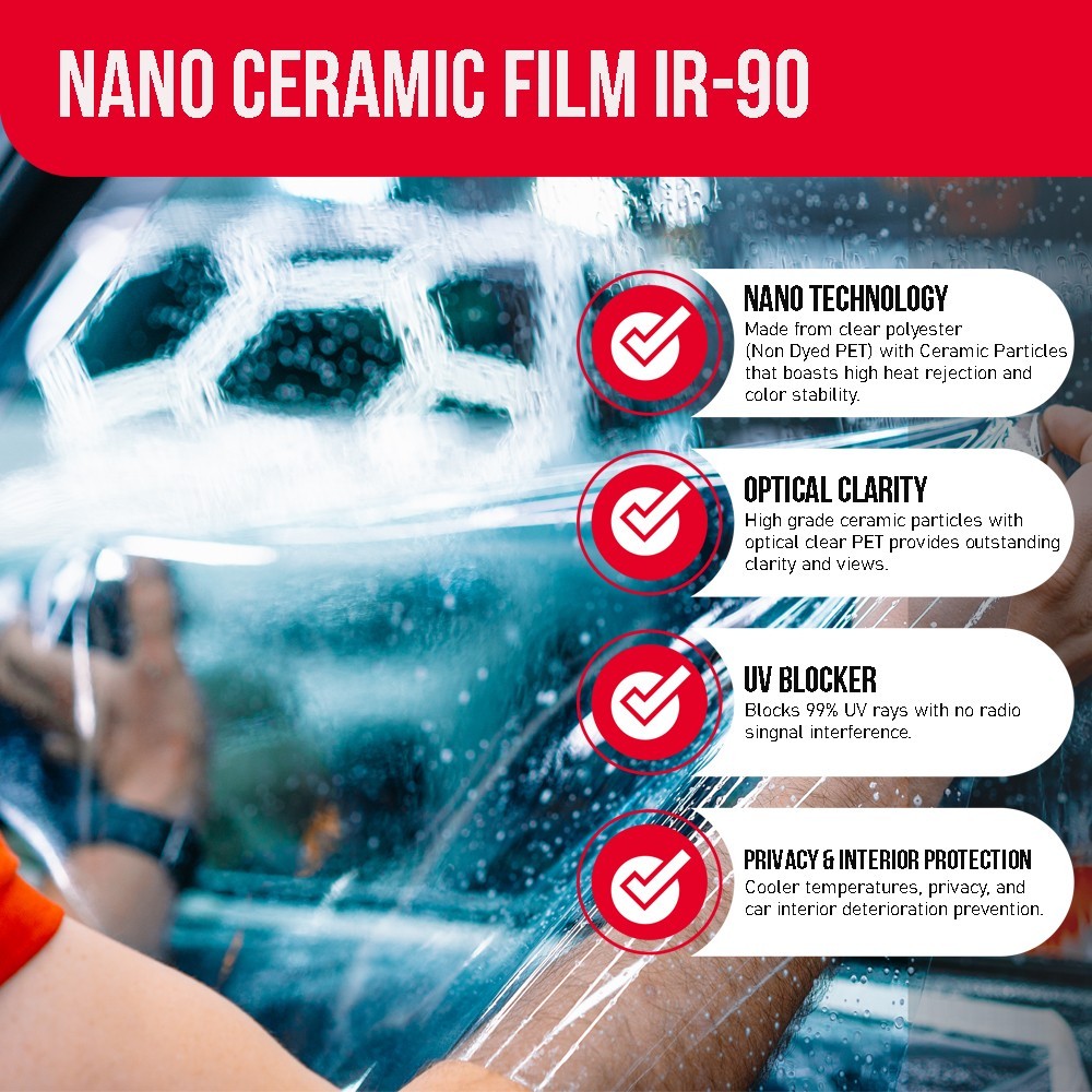 UNITED Ceramic Window Tint Roll for Home, Office, Car, Truck, Auto - 2Ply Film gallery