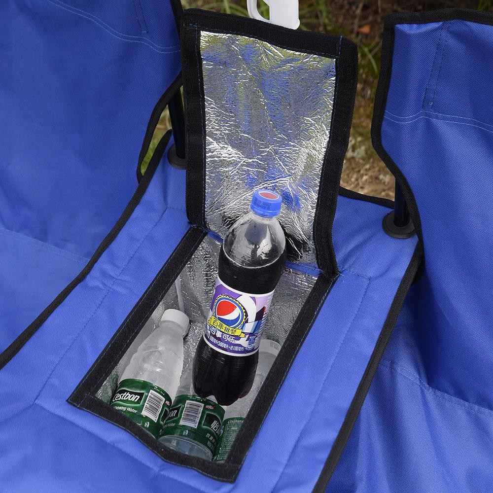 Foldable Picnic Beach Camping Double Chair+Umbrella Table Cooler Fishing Fold Up gallery