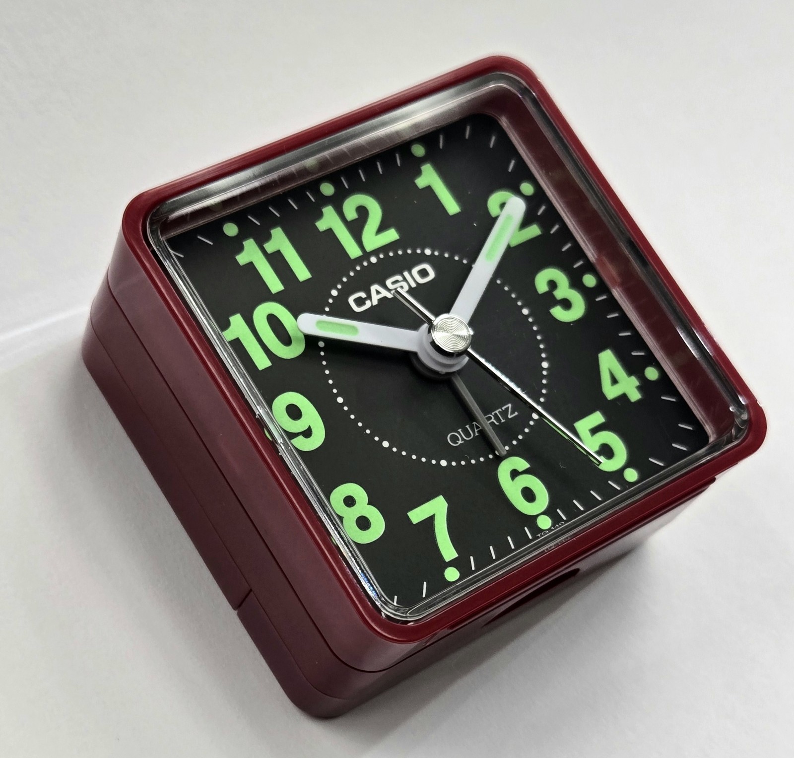 Travel Alarm Clock Classic Casio TQ140 Small TQ140-4 Red New w/ box gallery