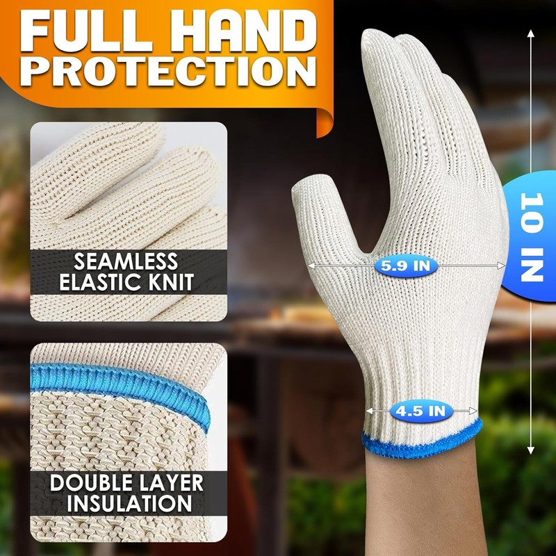 480° Heat Resistant Gloves for Handling Hot Food Cooking Baking Oven Gloves gallery