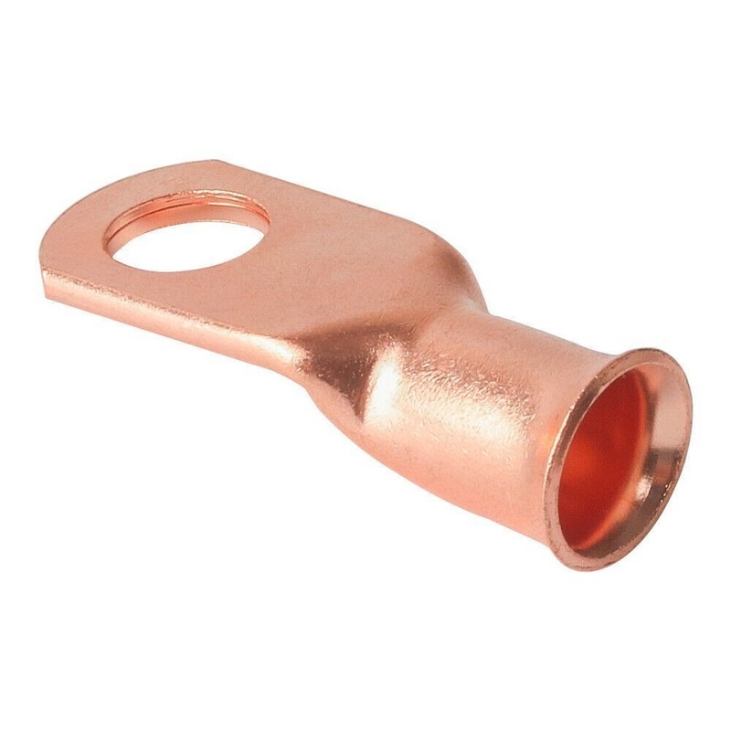 Wire Bare Copper Lug Ring Terminals Battery Wire Welding Cable 1 AWG Guage USA gallery