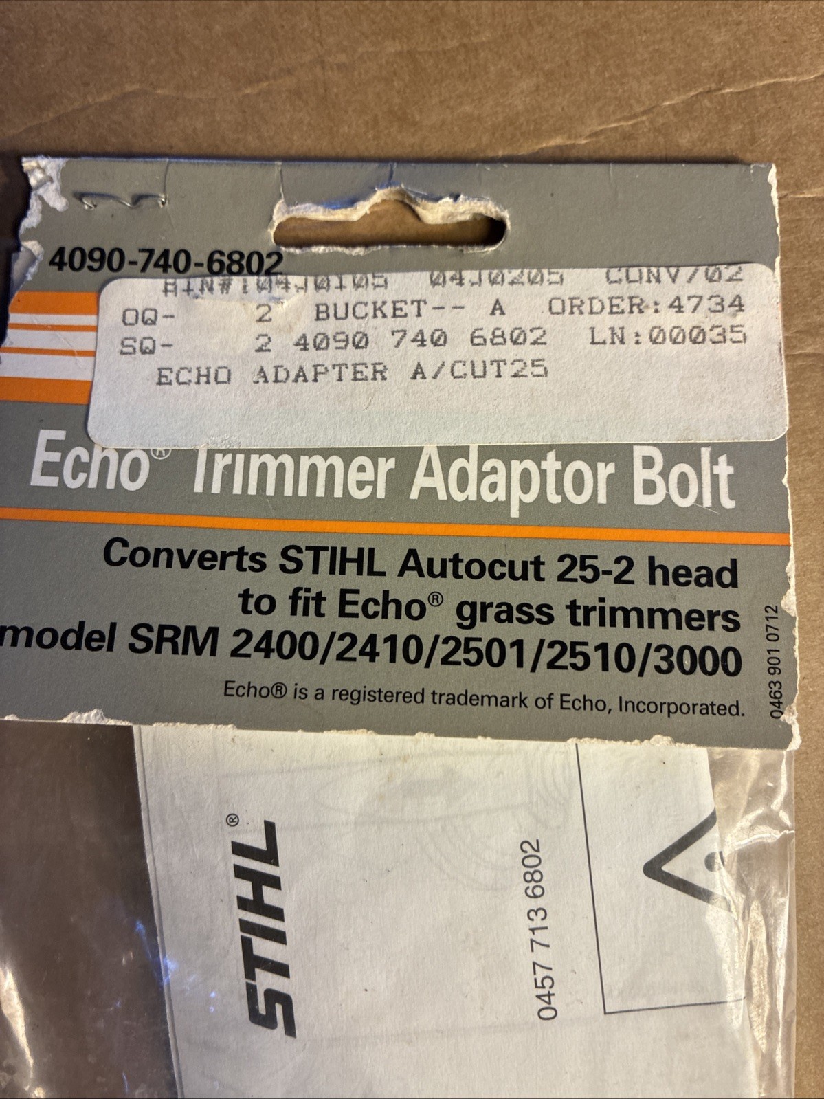 Stihl Trimmer Adapter Bolt 4090-740-6802 gallery