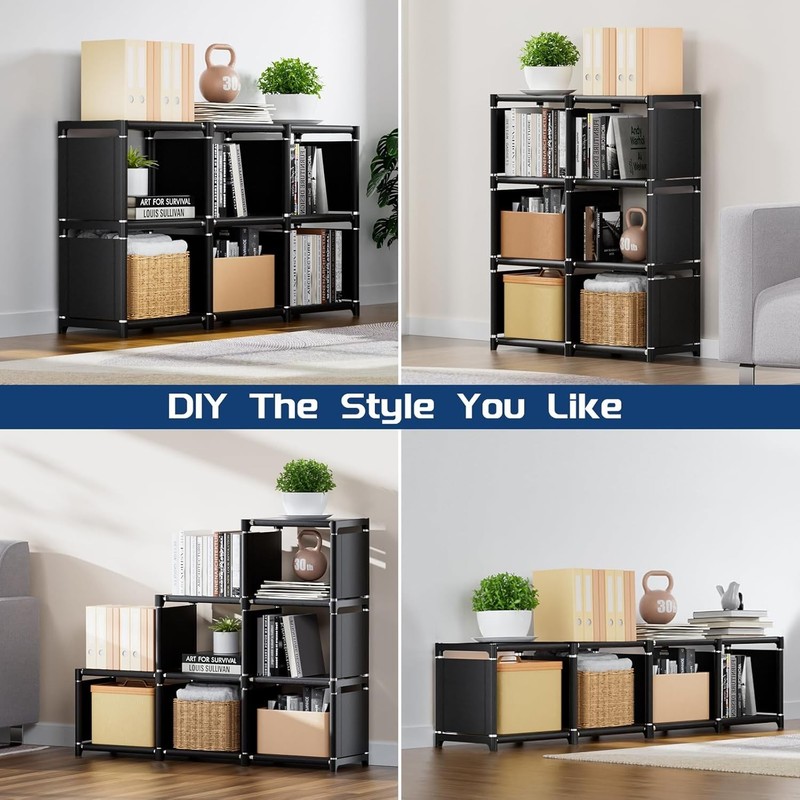 Versatile Tall 6-Cube Storage Unit for Bedrooms, Living Rooms, and More gallery