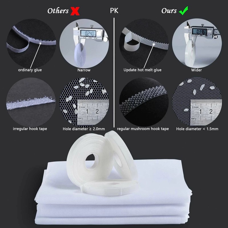 Window Screen Mesh Magic Curtain Self-Adhesive Fly Bug Insect Mosquito Net White gallery