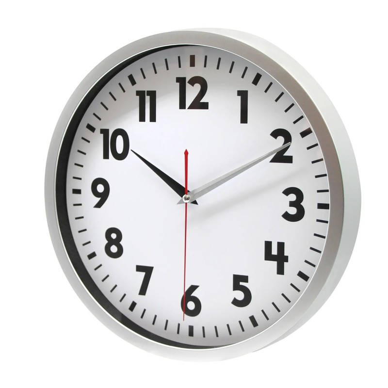12 Inch Quartz Indoor Wall Clock Easy Read High Contrast Battery Operated Modern gallery