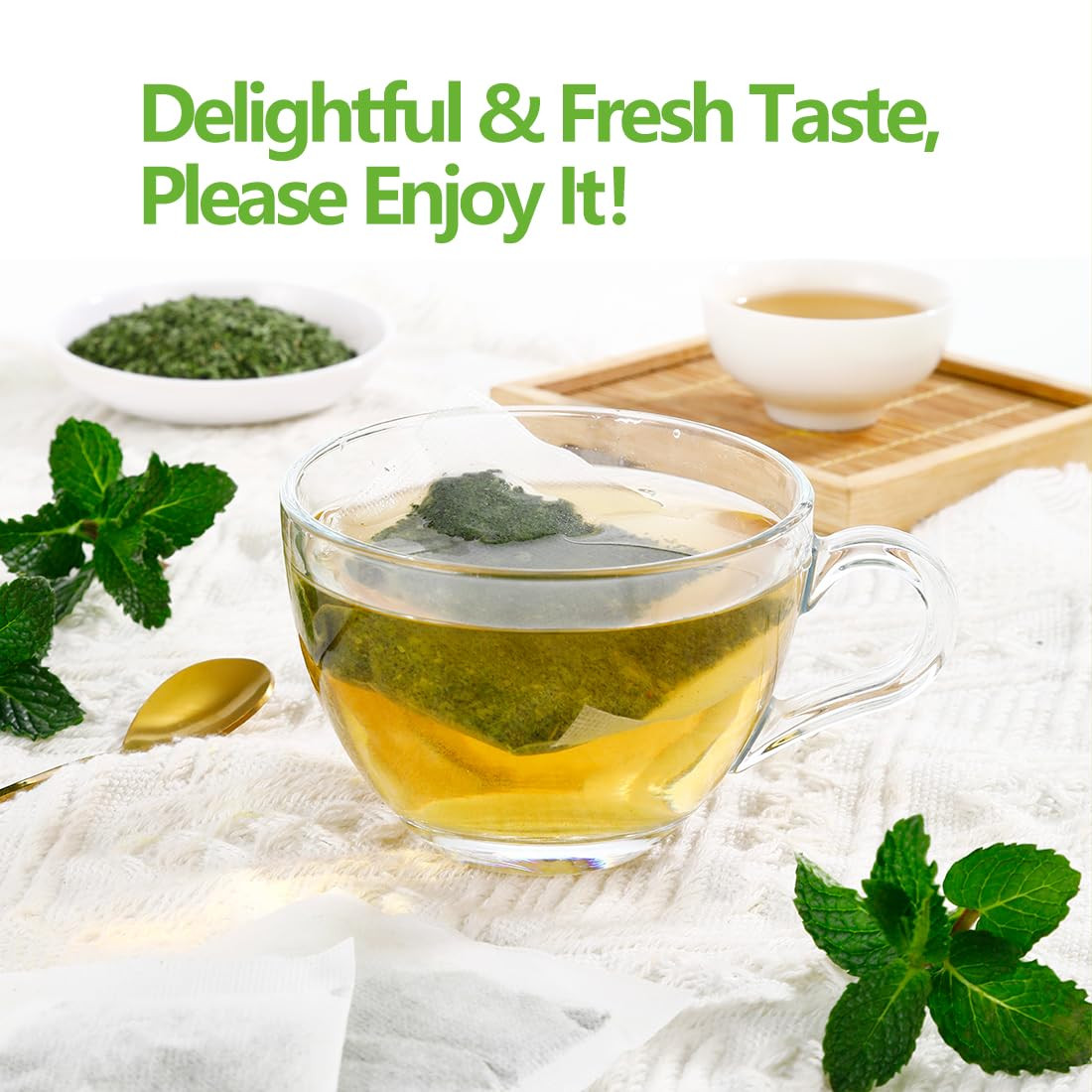 Peppermint Tea Bags, 100 Natural, Caffeine Free - 100 Bags Free Shipping gallery
